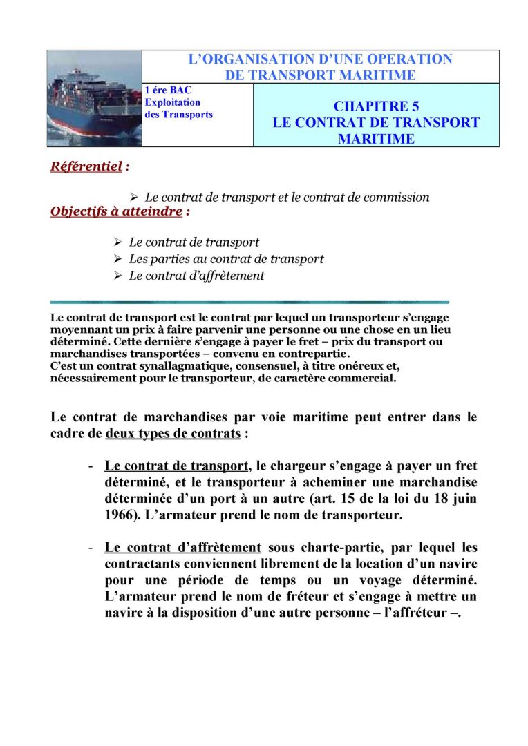 découvrez tout ce qu'il faut savoir sur le contrat de transport : définition, types, obligations des parties et conseils pratiques pour sécuriser vos opérations de transport. informez-vous sur les enjeux juridiques et les meilleures pratiques pour garantir la réussite de vos expéditions.