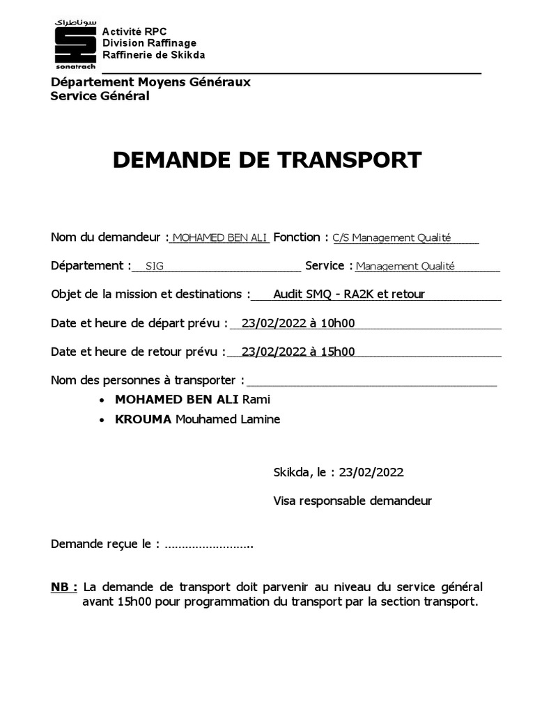 découvrez notre service de demande de transport personnalisé, adapté à vos besoins. que ce soit pour un déplacement professionnel ou personnel, nous vous offrons des solutions efficaces et fiables pour un voyage sans stress.