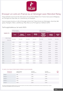 découvrez les tarifs compétitifs de mondial relay pour vos déménagements. profitez de solutions adaptées à vos besoins tout en optimisant votre budget. comparez et choisissez l'option qui vous convient le mieux !