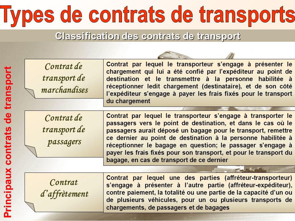 découvrez notre guide complet sur le contrat de transport : définition, types, obligations et conseils pratiques pour garantir des expéditions réussies. maîtrisez les aspects légaux et optimisez vos opérations de transport.