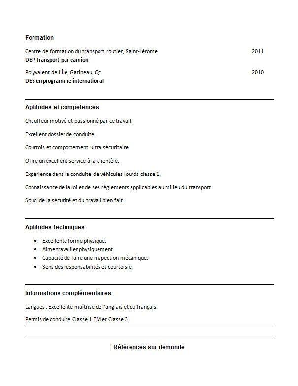 découvrez comment rédiger un cv efficace pour le poste de chauffeur routier. mettez en avant vos compétences, expériences et certifications pour attirer l'attention des recruteurs et démarquez-vous dans ce domaine compétitif.