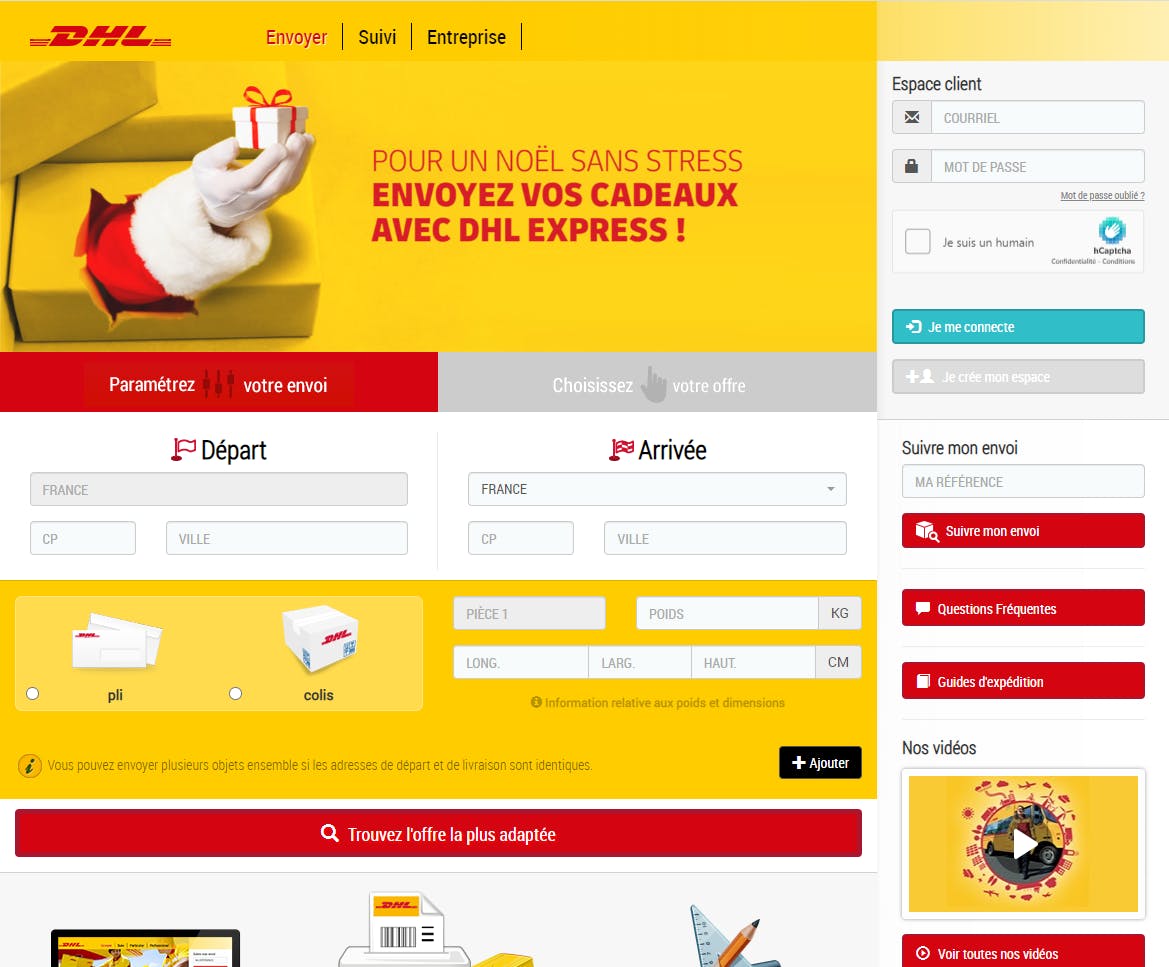 envoyez vos colis rapidement et en toute sécurité avec dhl. découvrez nos services d'expédition fiables et suivez vos envois en temps réel. simplifiez vos envois avec dhl.