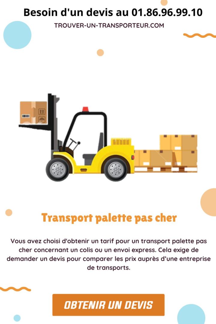 découvrez nos services de transport de palettes à des prix imbattables. profitez d'une solution économique et efficace pour vos expéditions, avec une livraison rapide et fiable adaptée à tous vos besoins.