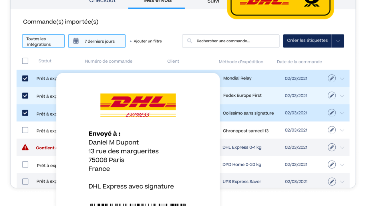 envoyer vos colis facilement avec dhl. profitez d'un service de livraison rapide et fiable, suivi en temps réel et options d'expédition flexibles. expédiez à l'international ou national en toute simplicité.