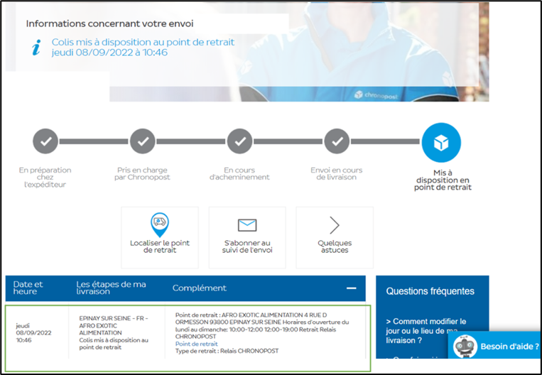 suivez vos colis en temps réel avec chronopost. obtenez des informations précises sur l'état de votre livraison, des alertes personnalisées et une tranquillité d'esprit, le tout à portée de clic. ne manquez plus jamais vos envois avec notre outil de suivi simple et efficace.