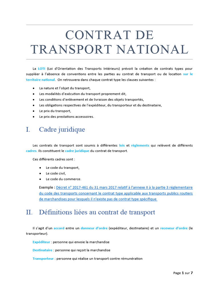 découvrez tout ce qu'il faut savoir sur les contrats de transport : types, obligations, droits des parties, et conseils pour sécuriser vos opérations logistiques.