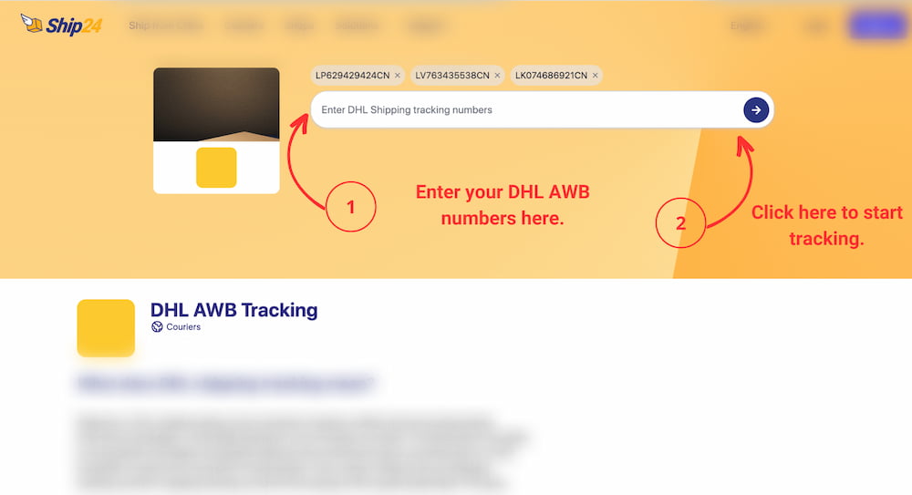 suivez facilement vos colis dhl en temps réel grâce à notre outil de suivi. obtenez des mises à jour instantanées sur l'état de vos envois, où qu'ils soient dans le monde. ne manquez plus jamais une livraison importante !