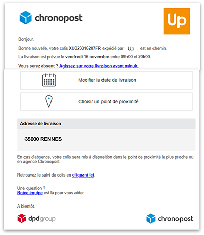 suivez vos colis chronopost en temps réel grâce à notre service de suivi en ligne. restez informé sur l'état de votre livraison, les étapes du transport et les délais estimés pour une expérience d'envoi sereine.