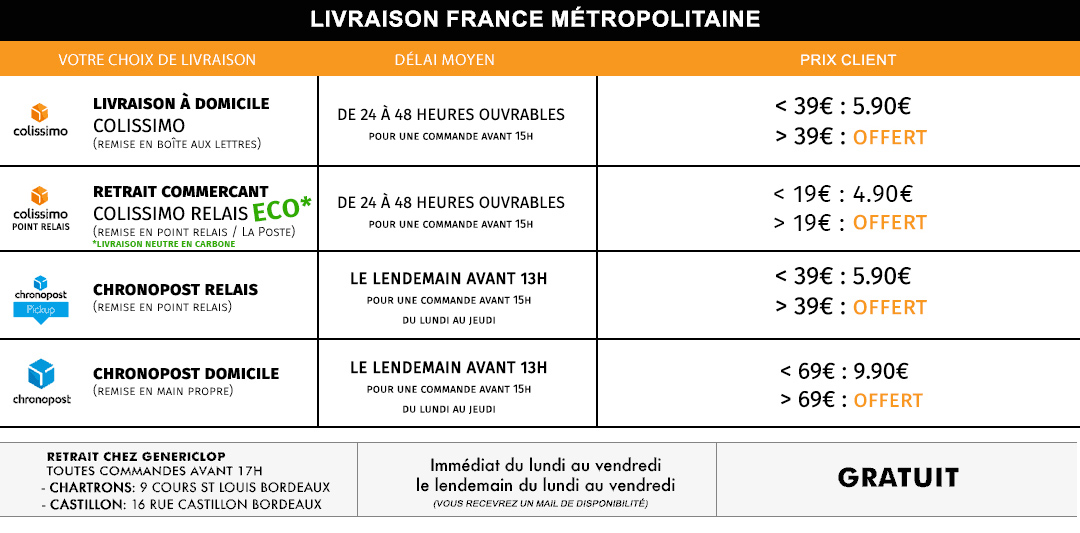 découvrez notre service de livraison chronopost, rapide et fiable, pour expédier vos colis en toute sécurité. profitez d'une option de livraison express adaptée à vos besoins, avec suivi en temps réel et des tarifs compétitifs. choisissez chronopost pour un envoi de qualité.