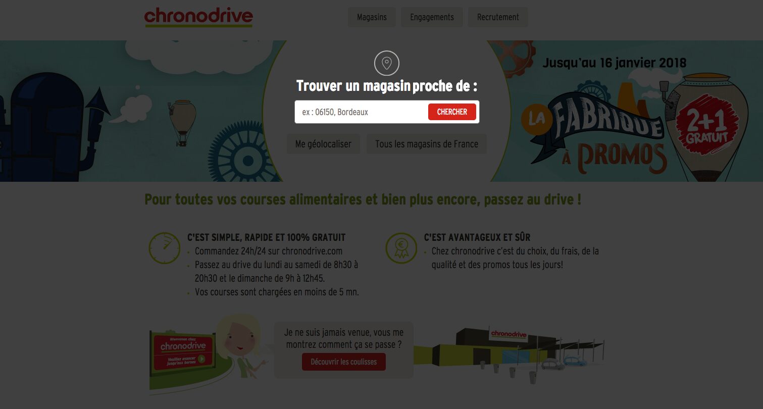 découvrez chronodrive, votre solution pour des courses simplifiées et rapides. profitez d'un service de drive efficace qui vous permet de commander vos courses en ligne et de les récupérer en quelques minutes. gagnez du temps et faites vos courses en toute simplicité avec chronodrive.