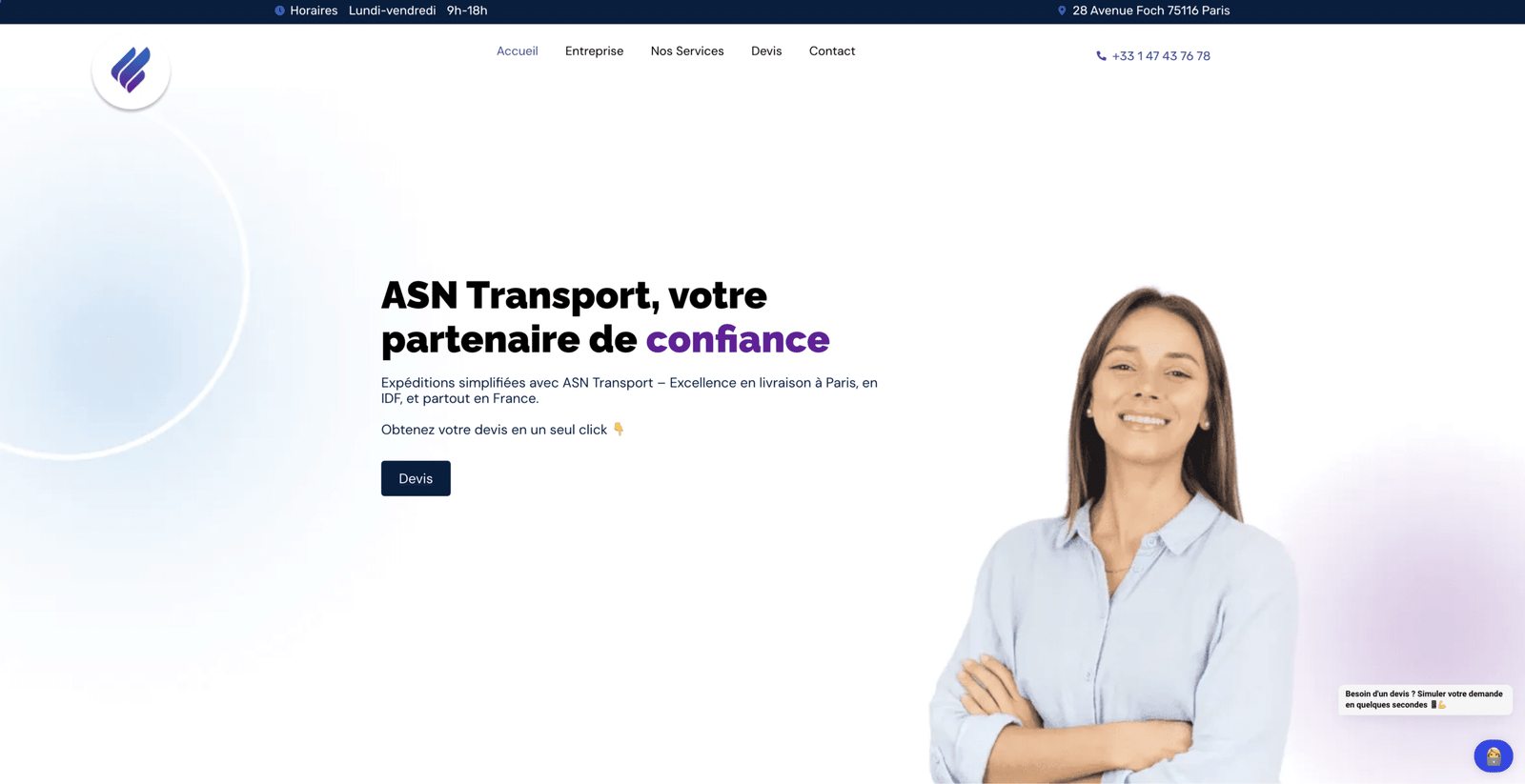 obtenez votre devis pour un transport rapide en quelques clics. comparez les options, choisissez la solution qui vous convient et profitez d'un service efficace pour vos besoins de transport. demandez votre devis gratuit dès maintenant !